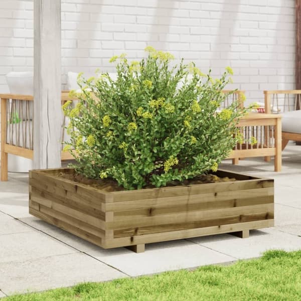 vidaXL Plantekasse 90x90x26,5 cm impregnert furu