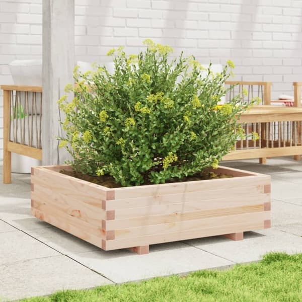 vidaXL Plantekasse 80x80x26,5 cm heltre furu