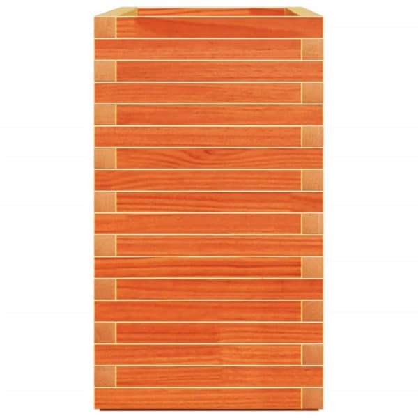 vidaXL Plantekasse voksbrun 90x40x72 cm heltre furu