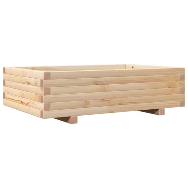 vidaXL Odlingslåda 90x60x26,5 cm massivt furuträ