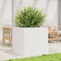 Miniatyrbilde 4 av 11: vidaXL Plantekasse hvit 70x70x68,5 cm heltre furu