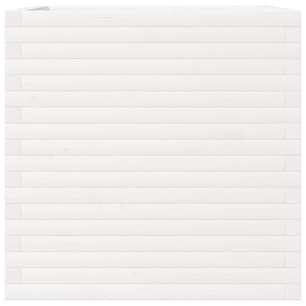 vidaXL Plantekasse hvit 70x70x68,5 cm heltre furu