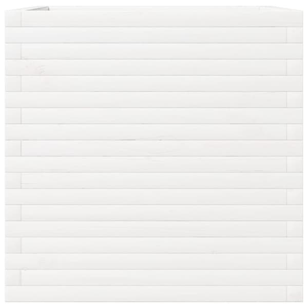 vidaXL Plantekasse hvit 70x70x68,5 cm heltre furu