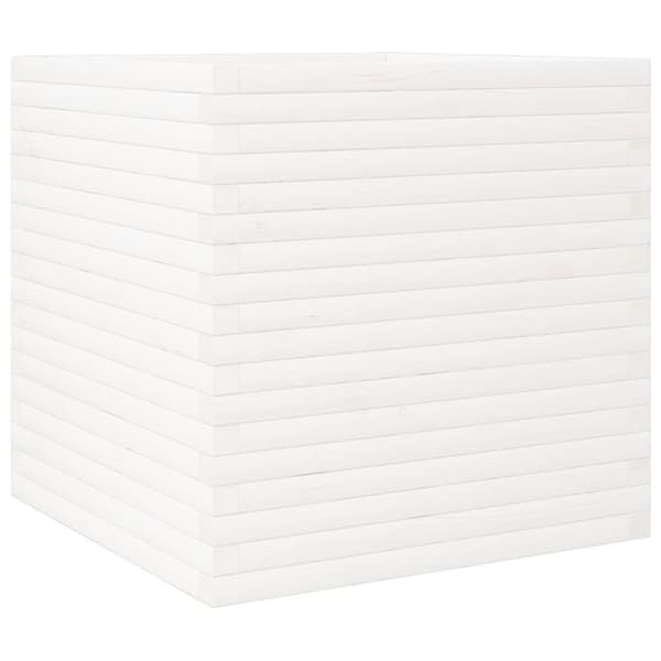 vidaXL Plantekasse hvit 70x70x68,5 cm heltre furu