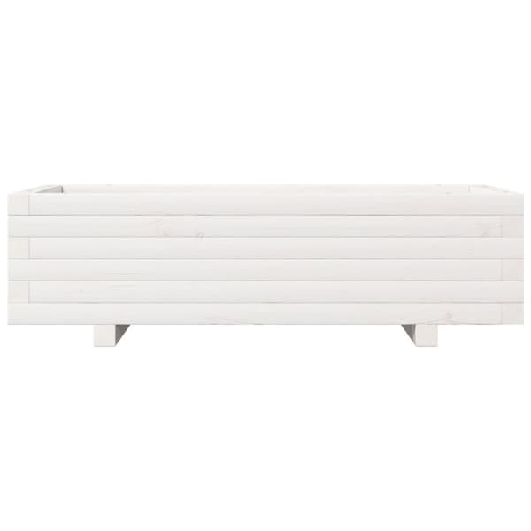 vidaXL Plantekasse hvit 90x40x26,5 cm heltre furu