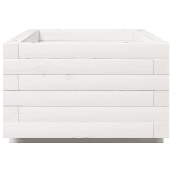 vidaXL Plantekasse hvit 90x40x26,5 cm heltre furu