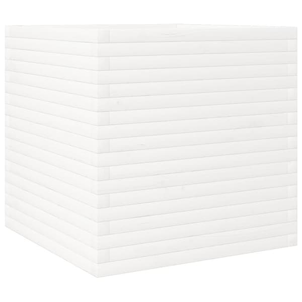 vidaXL Ulkokukkalaatikko valkoinen 70x70x68,5 cm täysi mänty