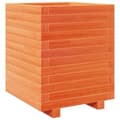 Miniatyrbilde 3 av 11: vidaXL Plantekasse voksbrun 40x40x49,5 cm heltre furu