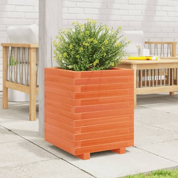 vidaXL Plantekasse voksbrun 40x40x49,5 cm heltre furu