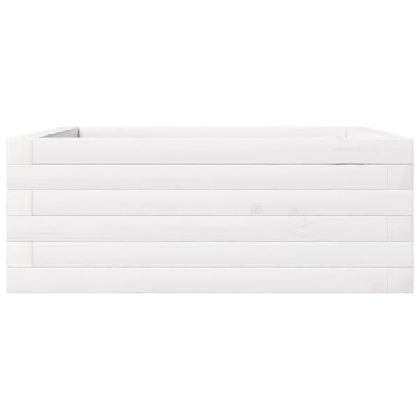 vidaXL plantekasse 60x60x23 cm massivt fyrretræ hvid
