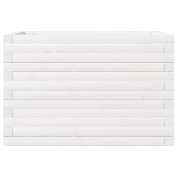vidaXL Plantekasse hvit 70x40x46 cm heltre furu