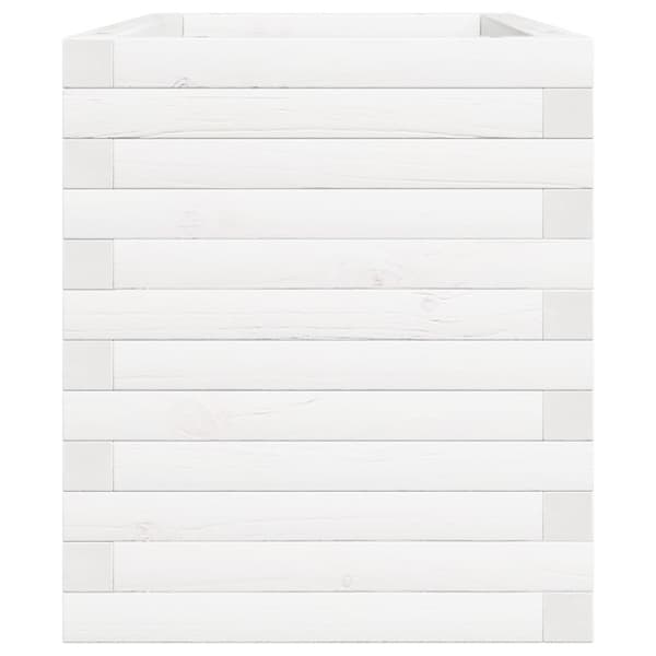 vidaXL Plantekasse hvit 70x40x46 cm heltre furu
