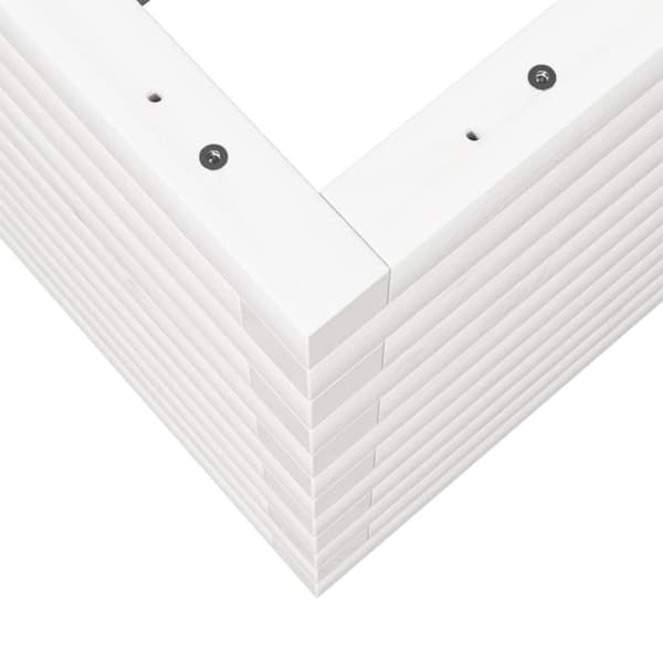 vidaXL Plantekasse hvit 70x40x46 cm heltre furu