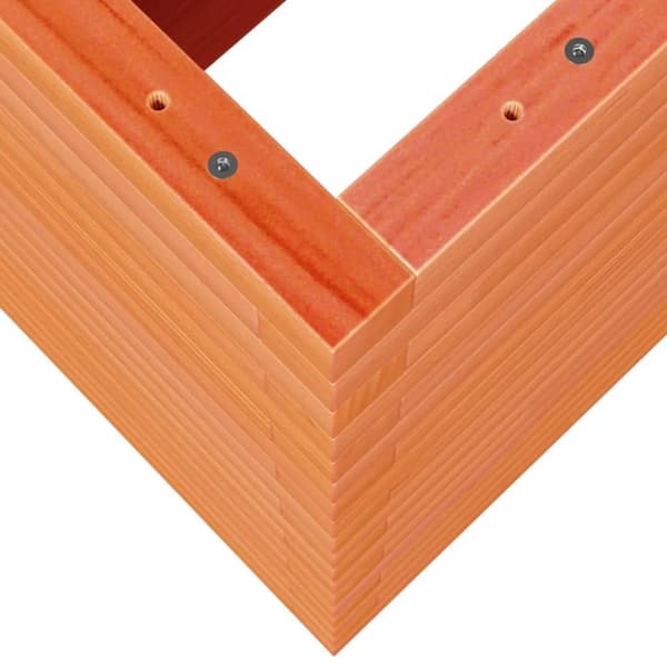vidaXL plantekasse 110x40x68,5 cm massivt fyrretræ gyldenbrun