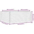 Miniatyrbillede 11 af 11: vidaXL plantekasse 110x110x49,5 cm massivt douglasgran