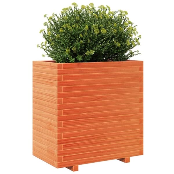 vidaXL plantekasse 70x40x72,5 cm massivt fyrretræ gyldenbrun