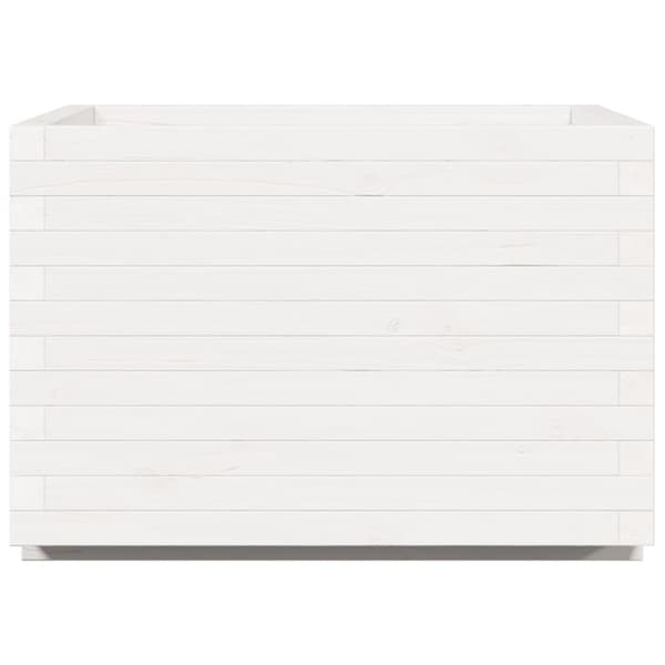 vidaXL Plantekasse hvit 70x70x49,5 cm heltre furu