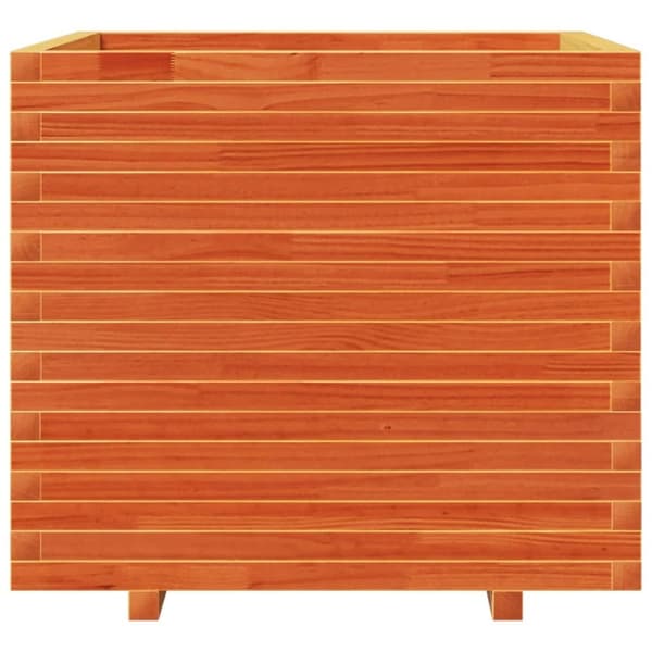 vidaXL Plantekasse voksbrun 80x80x72 cm heltre furu