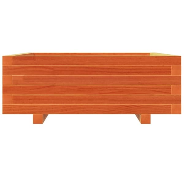 vidaXL Kukkalaatikko vahanruskea 70x70x26,5 cm täysi mänty