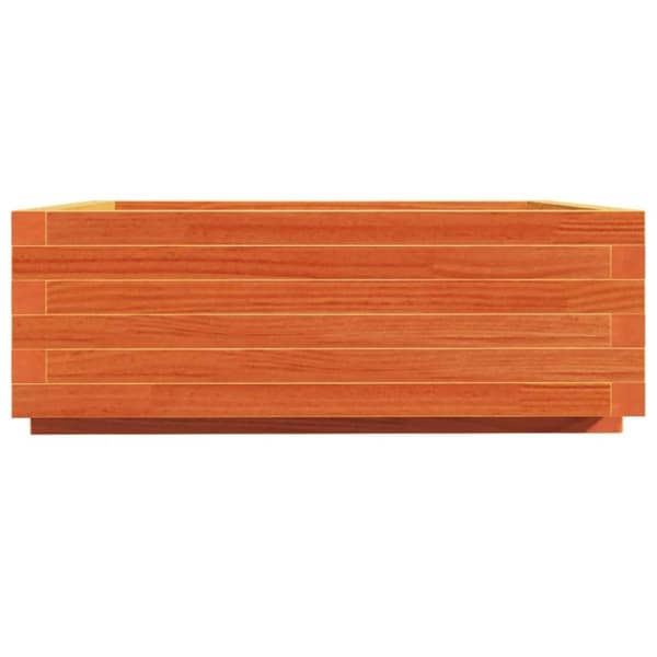 vidaXL Kukkalaatikko vahanruskea 70x70x26,5 cm täysi mänty