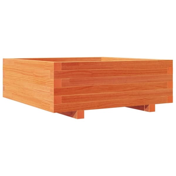 vidaXL Kukkalaatikko vahanruskea 70x70x26,5 cm täysi mänty