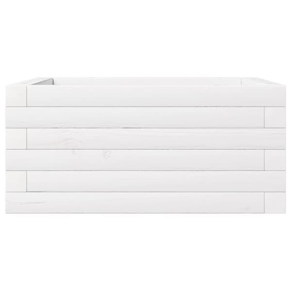 vidaXL plantekasse 50x50x23 cm massivt fyrretræ hvid