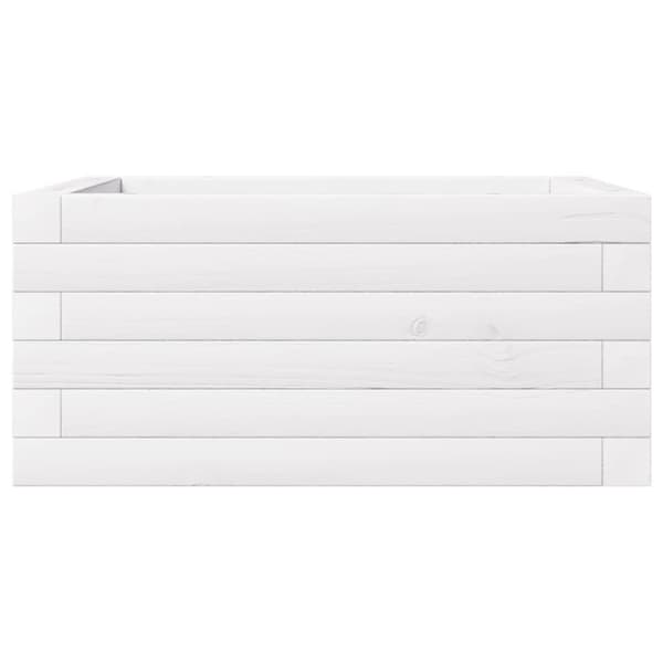 vidaXL plantekasse 50x50x23 cm massivt fyrretræ hvid