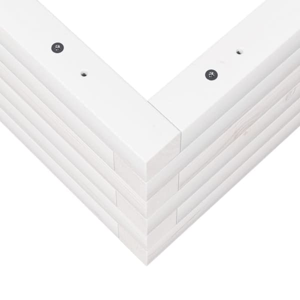 vidaXL plantekasse 50x50x23 cm massivt fyrretræ hvid