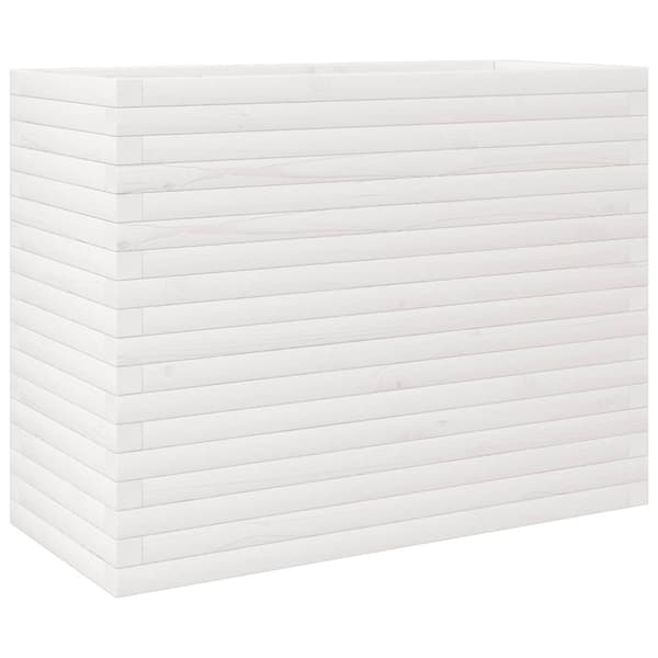 vidaXL Plantekasse hvit 90x40x68,5 cm heltre furu