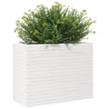 Miniatyrbilde 5 av 11: vidaXL Plantekasse hvit 90x40x68,5 cm heltre furu