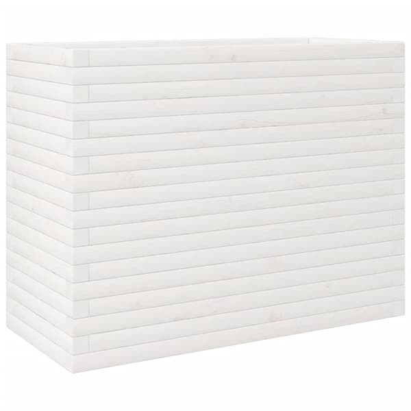 vidaXL Plantekasse hvit 90x40x68,5 cm heltre furu
