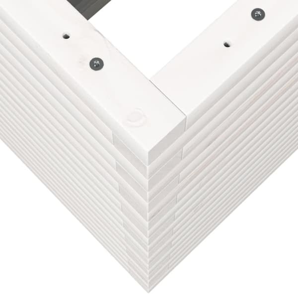 vidaXL Plantekasse hvit 90x40x68,5 cm heltre furu