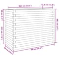 Miniatyrbilde 11 av 11: vidaXL Plantekasse hvit 90x40x68,5 cm heltre furu