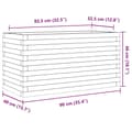 Miniatyrbilde 9 av 10: vidaXL Plantekasse voksbrun 90x40x46 cm heltre furu