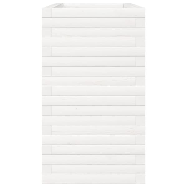 vidaXL plantekasse 90x40x68,5 cm massivt fyrretræ hvid