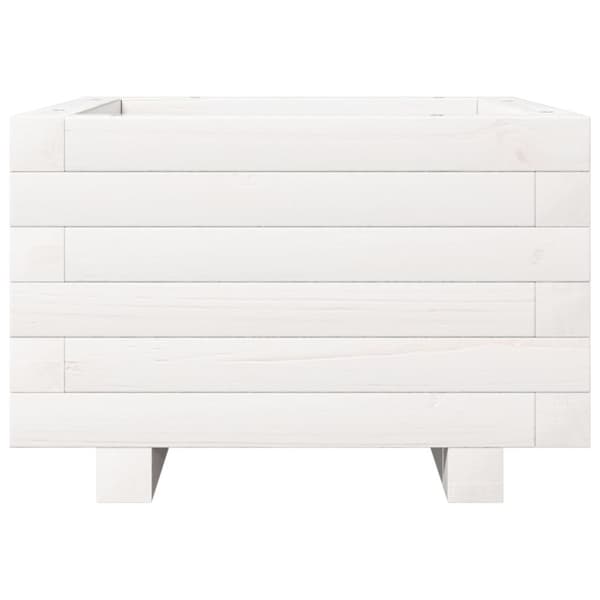 vidaXL Plantekasse hvit 40x40x26,5 cm heltre furu
