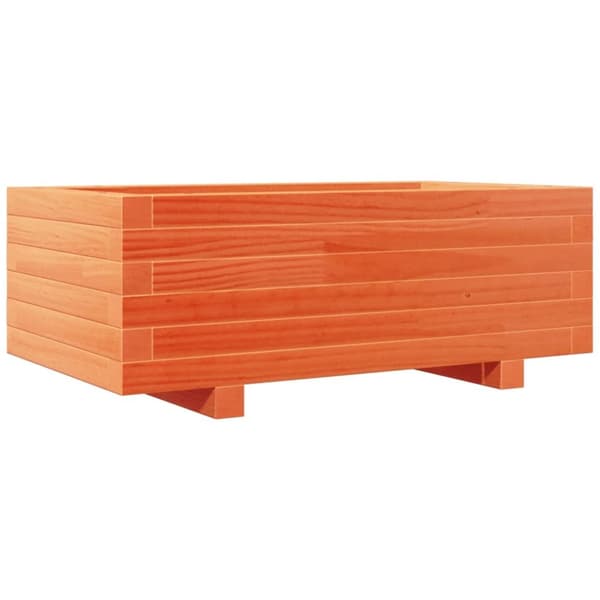 vidaXL Kukkalaatikko vahanruskea 70x40x26,5 cm täysi mänty