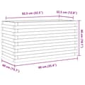 Miniatyrbilde 9 av 10: vidaXL Plantekasse 90x40x46 cm heltre furu