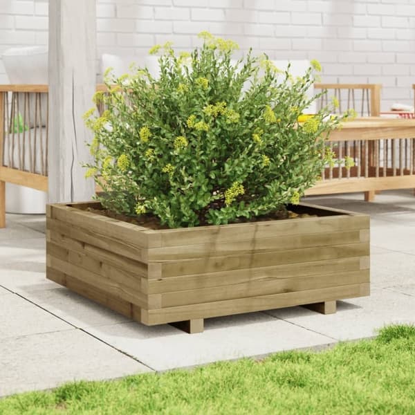 vidaXL Odlingslåda 70x70x26,5 cm impregnerat furu