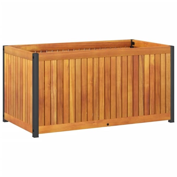 vidaXL Plantekasse 85x45x44 cm helte akasie og stål