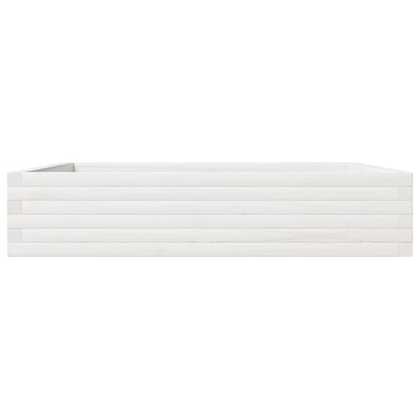 vidaXL plantekasse 110x110x23 cm massivt fyrretræ hvid