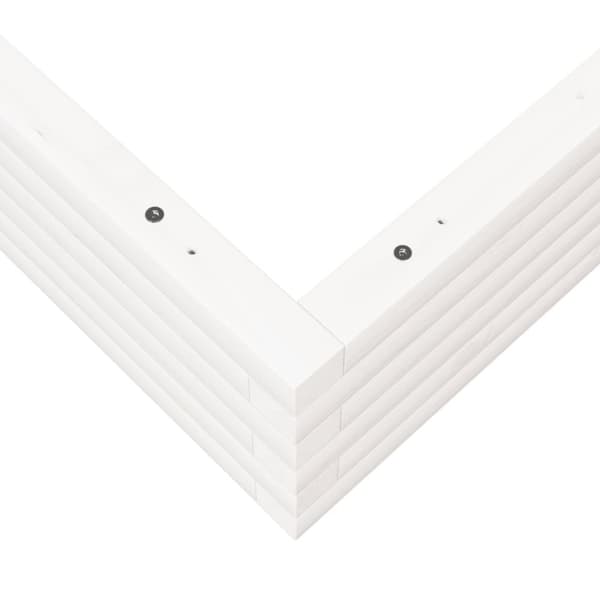 vidaXL plantekasse 110x110x23 cm massivt fyrretræ hvid