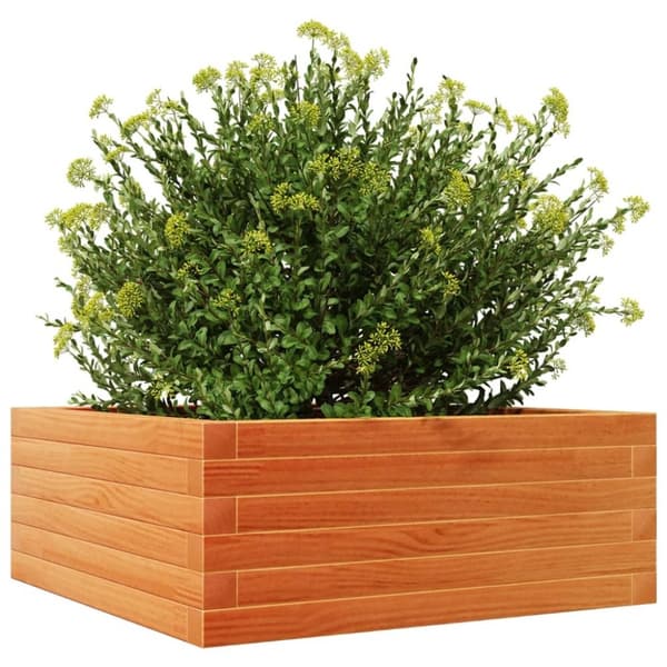 vidaXL Plantekasse voksbrun 60x60x23 cm heltre furu