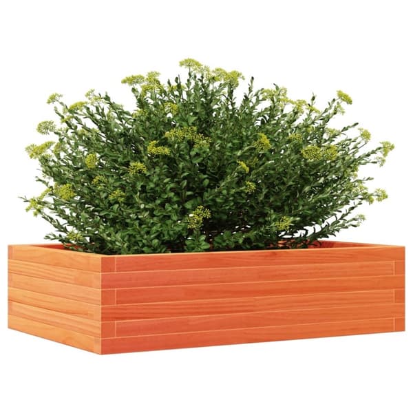 vidaXL Plantekasse voksbrun 90x60x23 cm heltre furu
