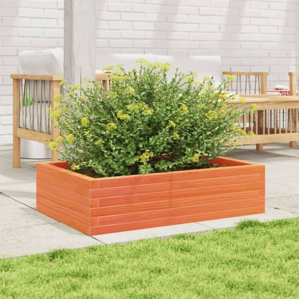 vidaXL Plantekasse voksbrun 90x60x23 cm heltre furu