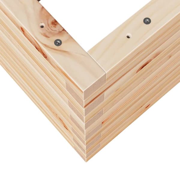 vidaXL Plantekasse 80x80x46 cm heltre furu