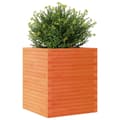 Miniatyrbilde 5 av 11: vidaXL Plantekasse voksbrun 60x60x68,5 cm heltre furu