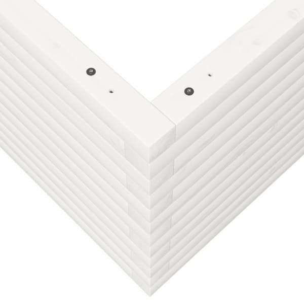vidaXL Plantekasse hvit 60x60x45,5 cm heltre furu