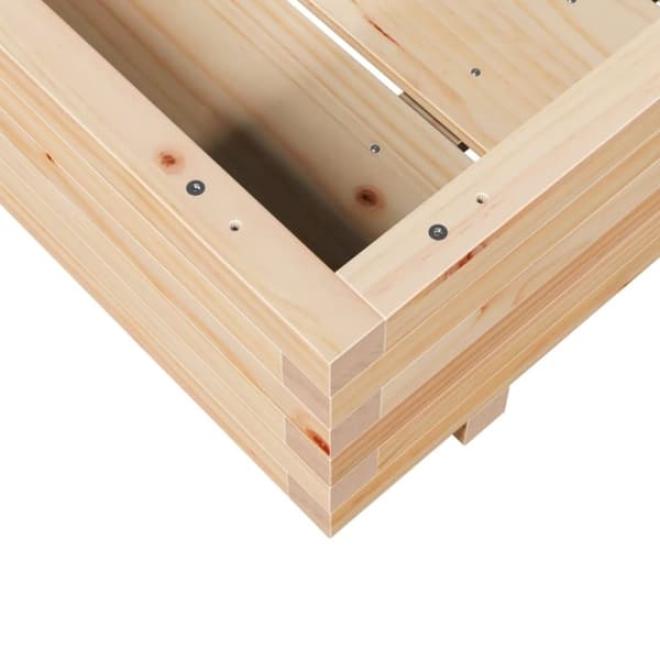 vidaXL Plantekasse 100x100x26,5 cm heltre furu