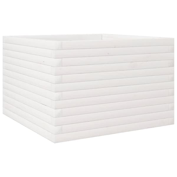 vidaXL plantekasse 70x70x45,5 cm massivt fyrretræ hvid